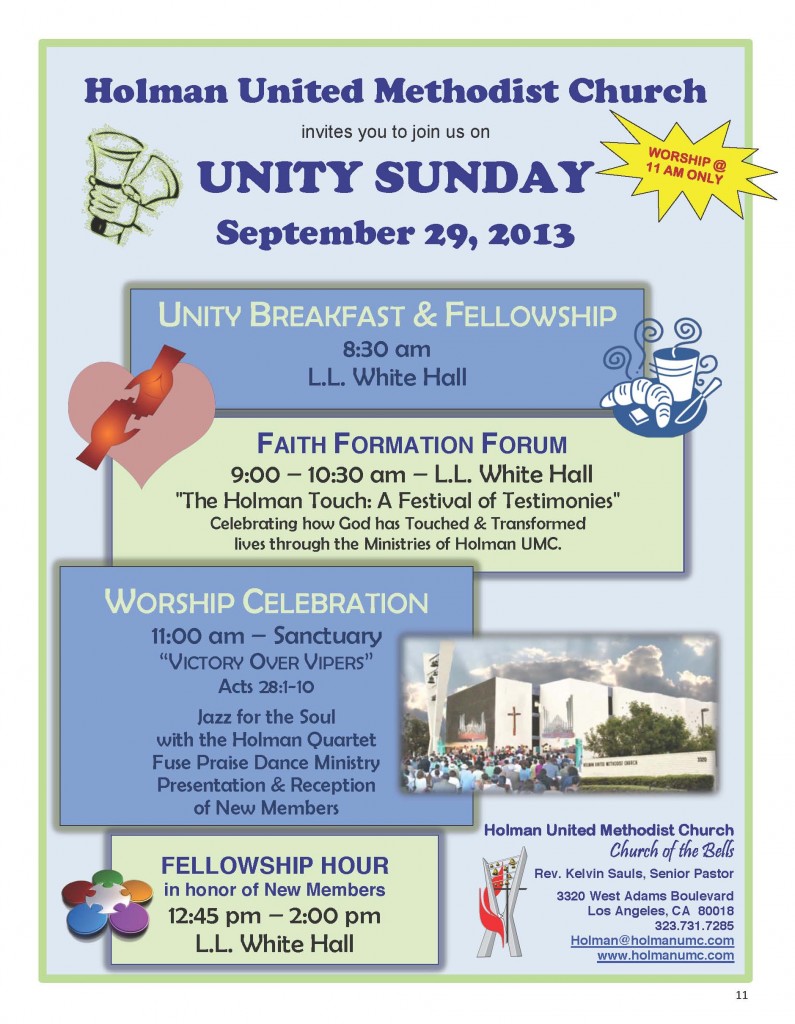 UNITY SUNDAY 9.29.2013