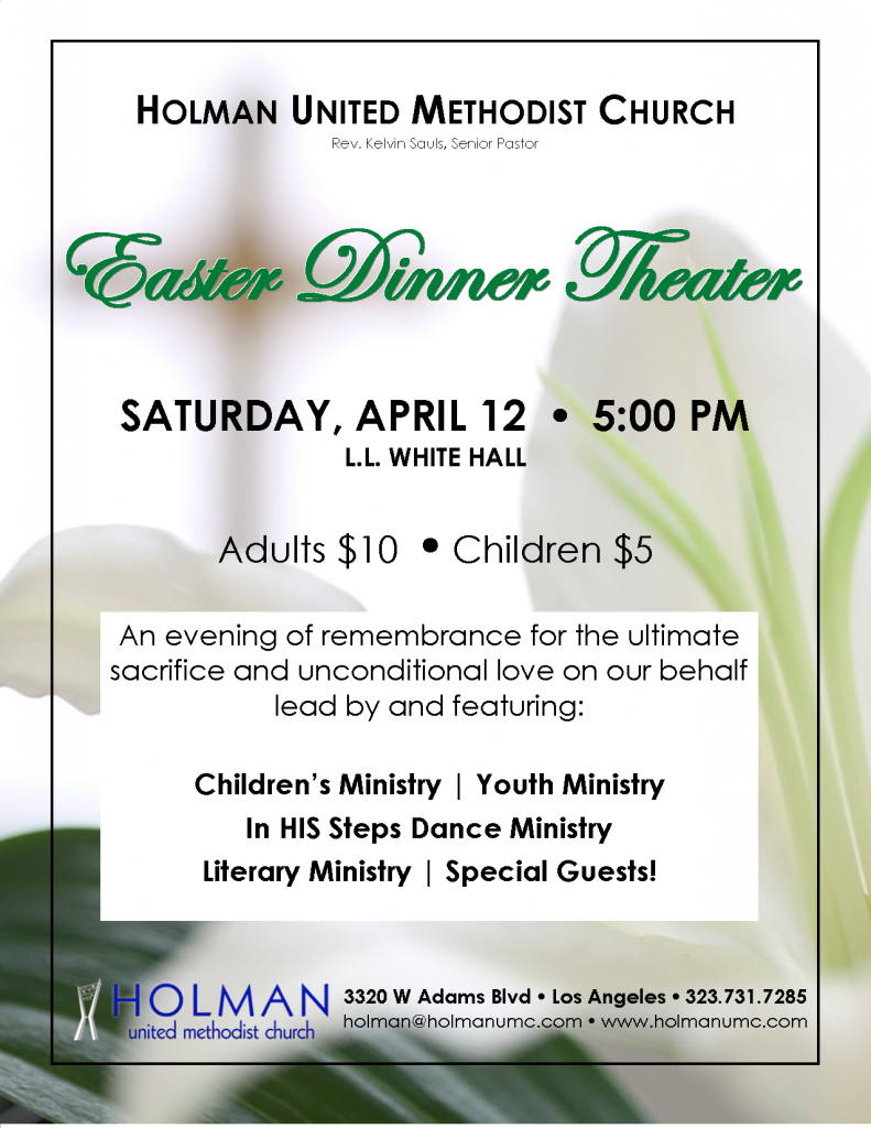 easter dinner theater flyer