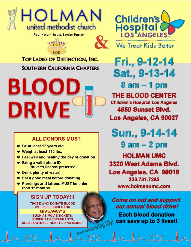 BLOOD DRIVE FLYER - 2014