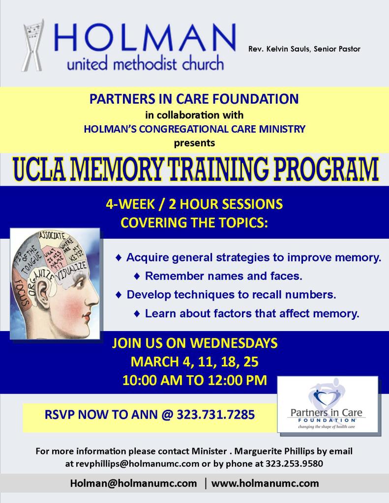 MEMORY TRAINING WORKSHOPS - 2015