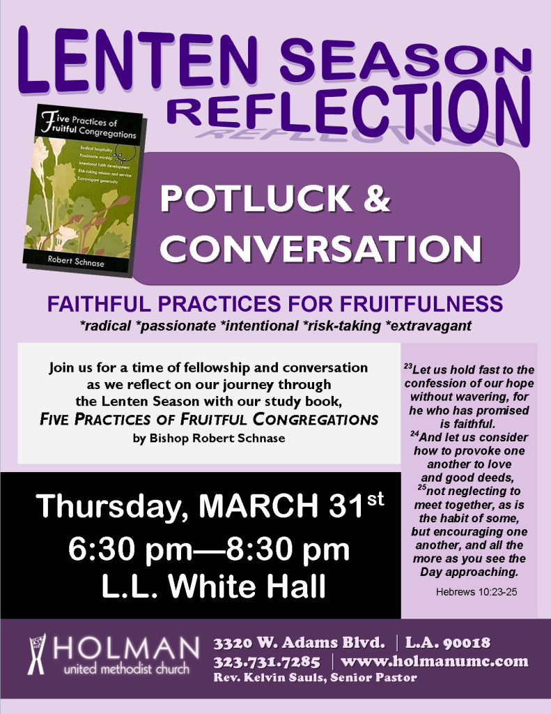 Lenten Season - 2016 - Reflection Flyer