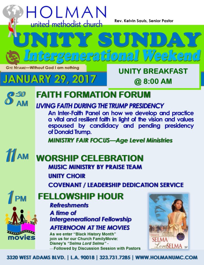 Unity Sunday - 2017-01-29