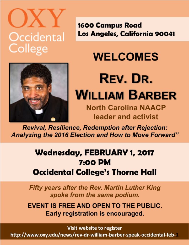 William Barber at Occidental College