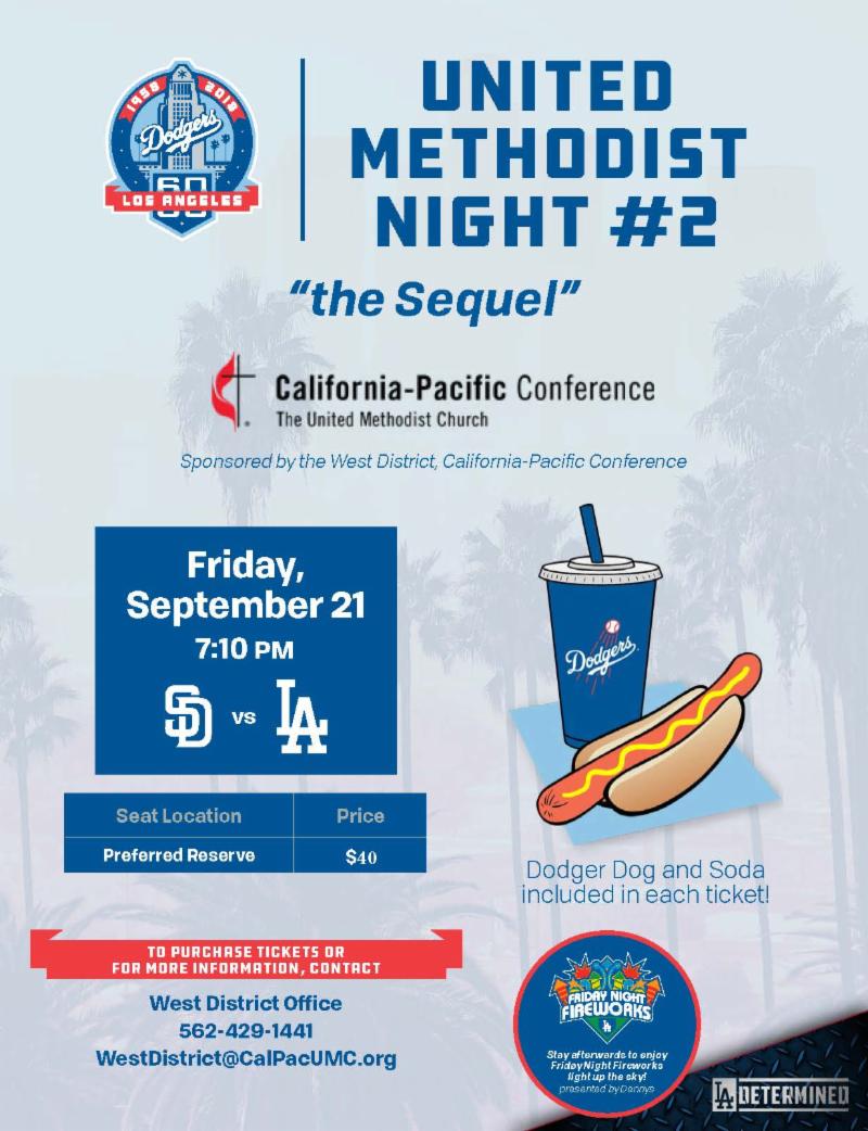 The LA Dodgers United Methodist Night