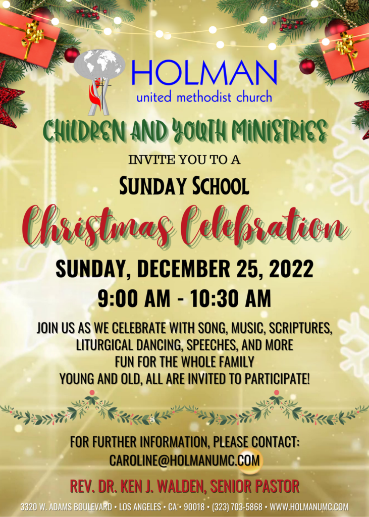 HUMC Christmas 2022 Flyer Holman United Methodist Church