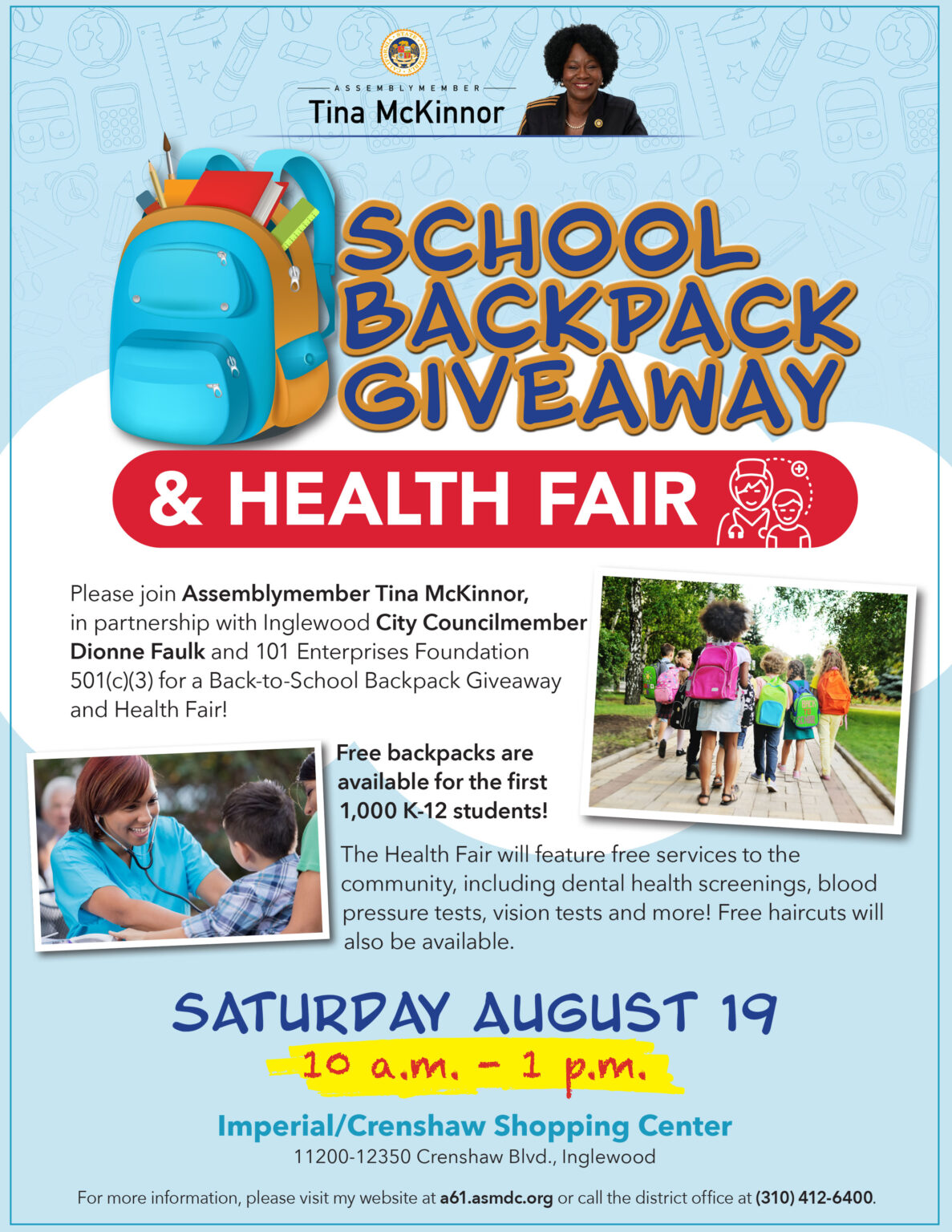 Mckinnor Backpack Giveaway Flyer Holman United Methodist Church